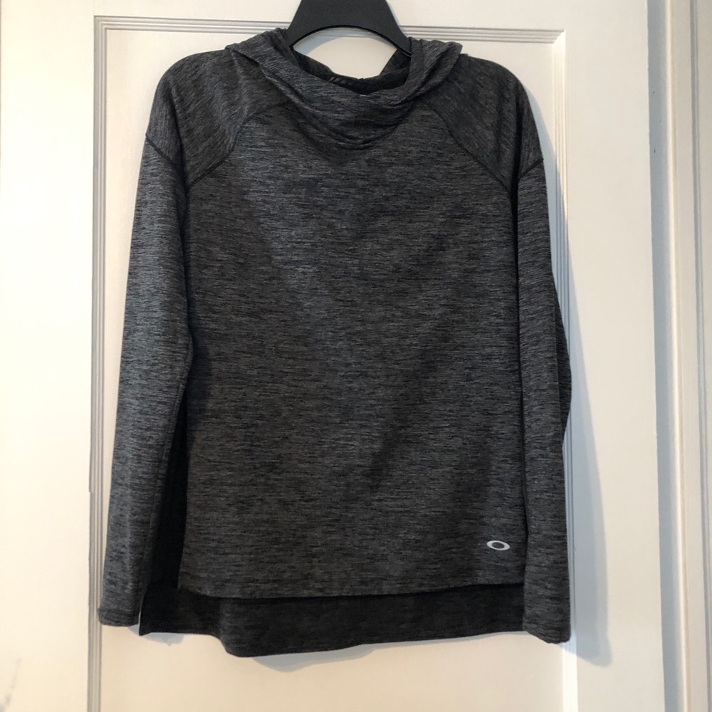 Grey and Black Oakley Sweatshirt with Hood